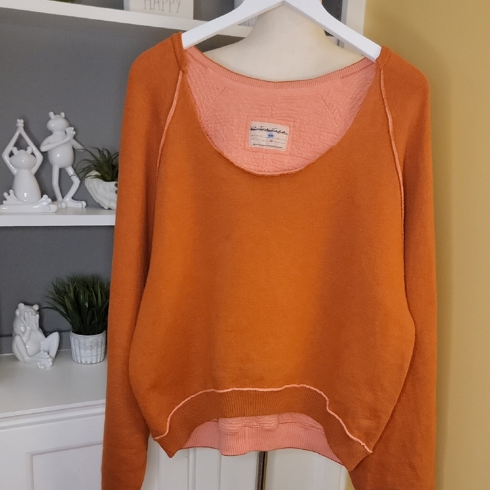 We The Free Burnt Orange Crew Neck Sweater - Picture 9 of 9